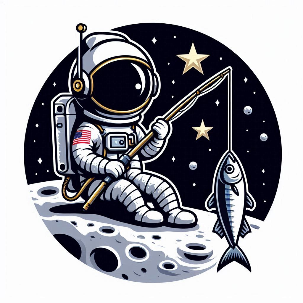 Astronauta pescando